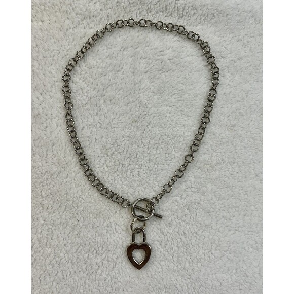 Fashion Pendant and Necklace Heart Shape Lock Designer Style Romance Feminine - Picture 4 of 8